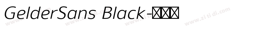 GelderSans Black字体转换